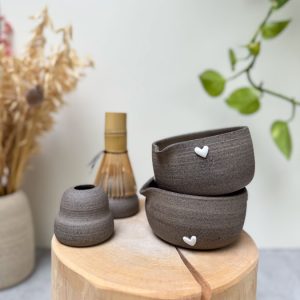 SRDÍČKOVÝ MATCHA SET BÍLÝ