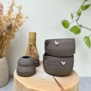 SRDÍČKOVÝ MATCHA SET RŮŽOVÝ