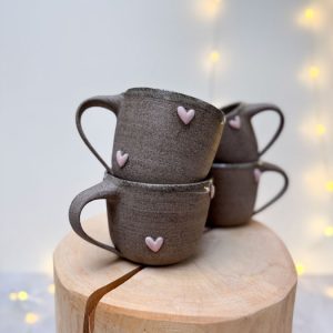 SRDÍČKOVÝ HRNEK ŠEDÝ 220ml